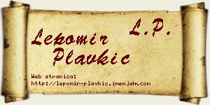 Lepomir Plavkić vizit kartica